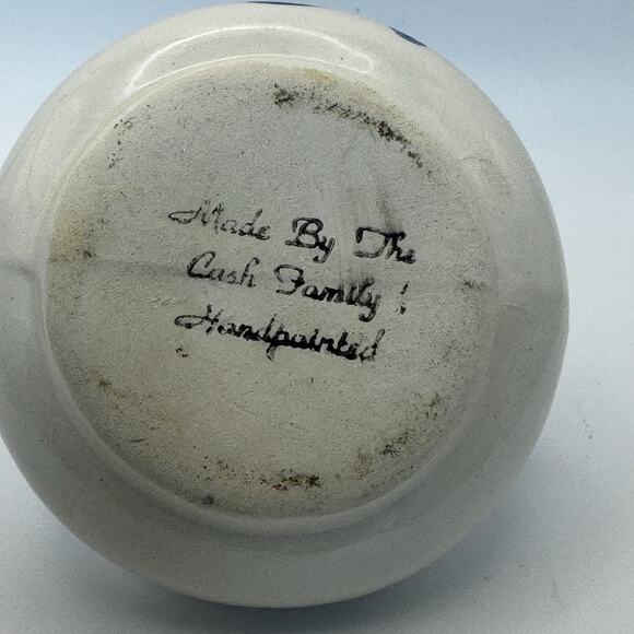 Blue and White Painted Floral Pitcher -‎ Decanter Vase Decor Vintage - Picture 5 of 6